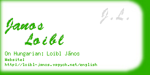 janos loibl business card