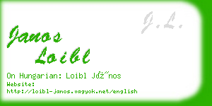 janos loibl business card
